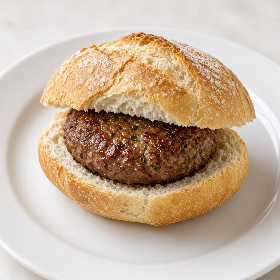 Pão com Bolinho de Carne